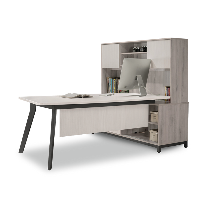 MAXVIN Director Table with Hutch