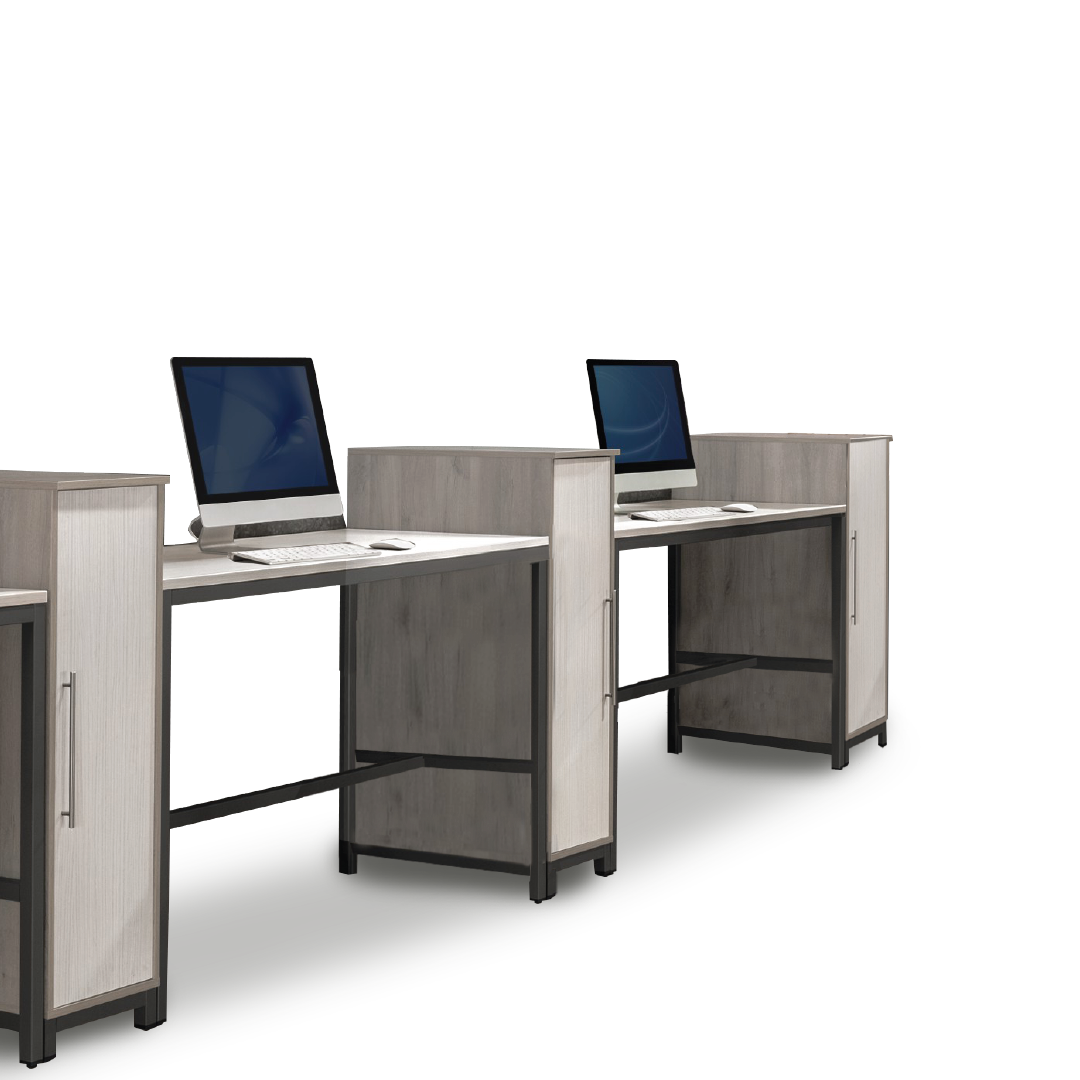 MAXVIN Workstation with Single Medium Cabinet (Cluster of 3)