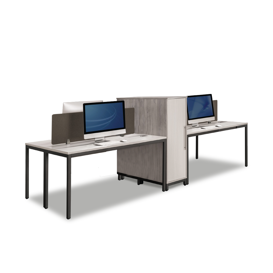 MAXVIN Workstation with Single Medium Cabinet (Cluster of 4)