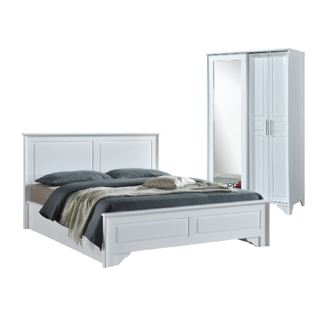 MIYA Queen Bedframe with Wardrobe