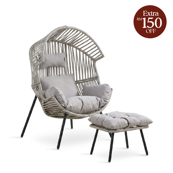 MEADOW Outdoor Lounge Chair with Ottoman