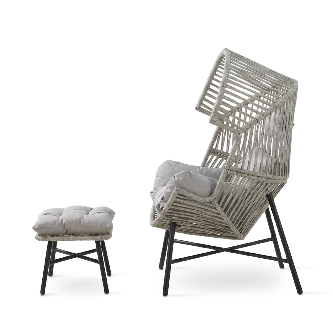 MEADOW Outdoor Lounge Chair with Ottoman