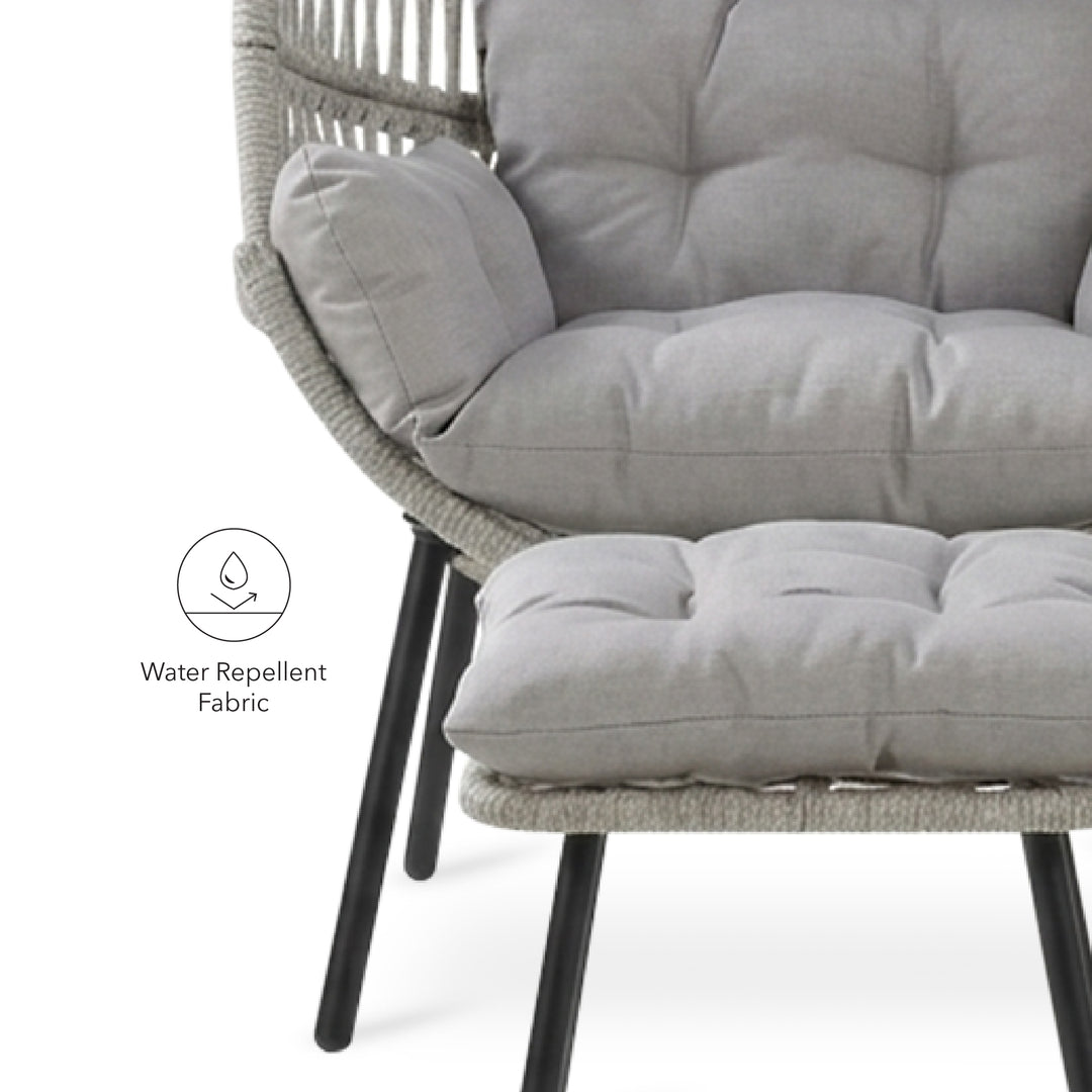 MEADOW Outdoor Lounge Chair with Ottoman