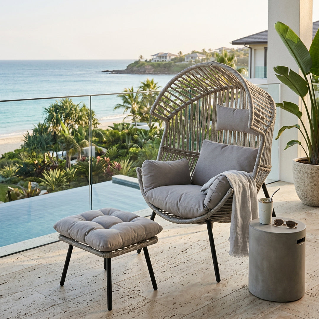 MEADOW Outdoor Lounge Chair with Ottoman