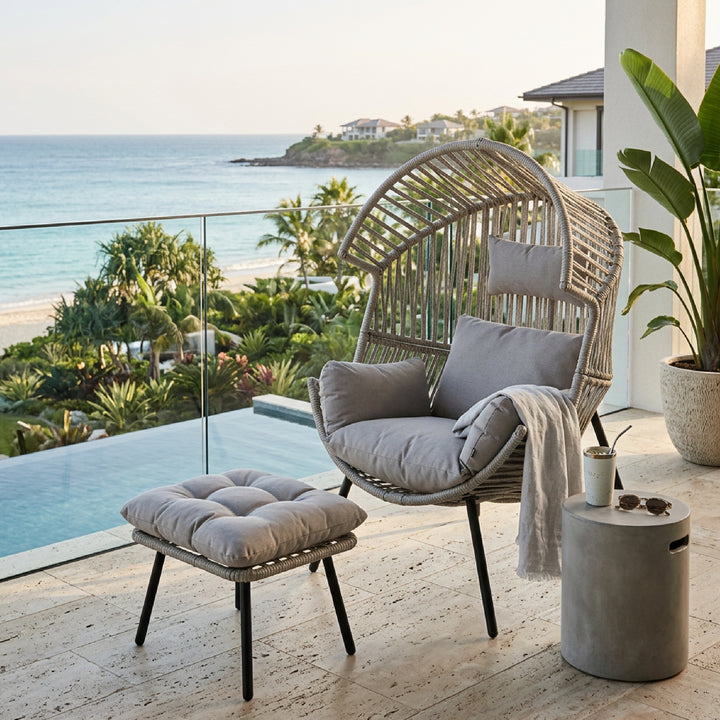 MEADOW Outdoor Lounge Chair with Ottoman
