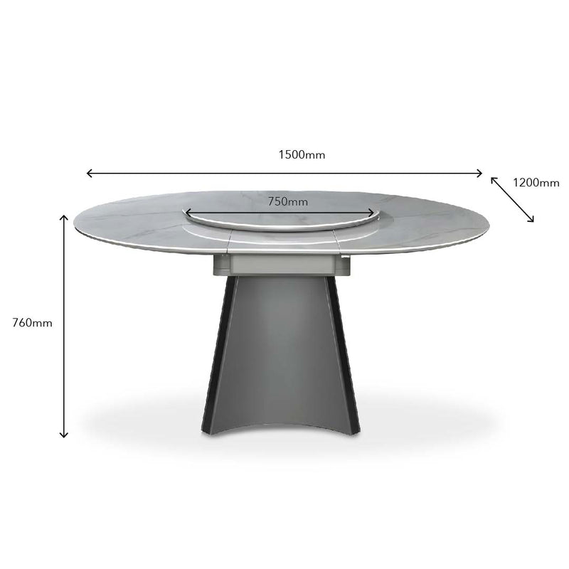 MILIAN Extendable Marble Dining Table