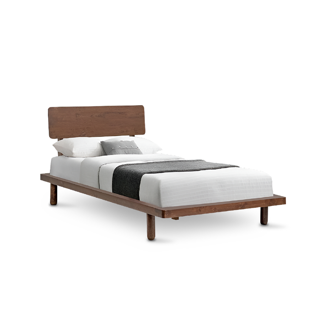 MUJIE Walnut Bed