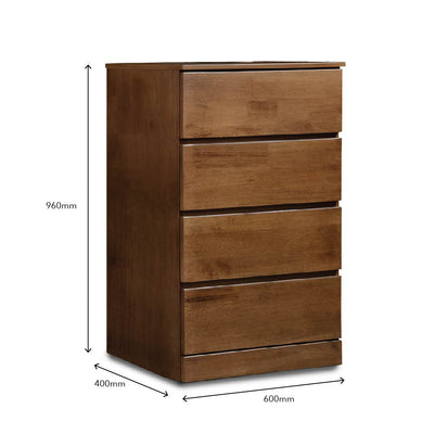 BRAY Walnut 4 Drawer Chest