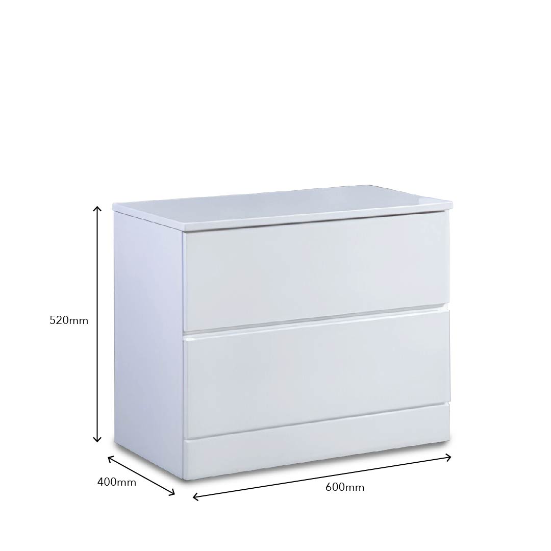 BRAY White 2 Drawer Chest