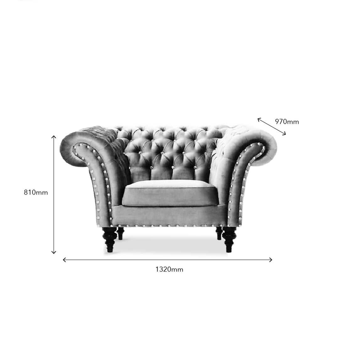 MYRA Chesterfield 1 Seater Sofa