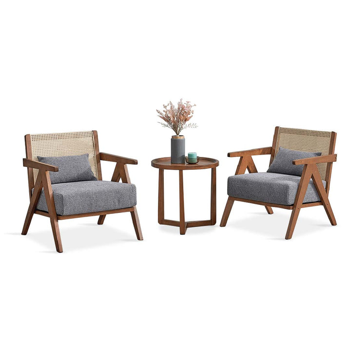 MYRIA Rattan Lounge Set Walnut