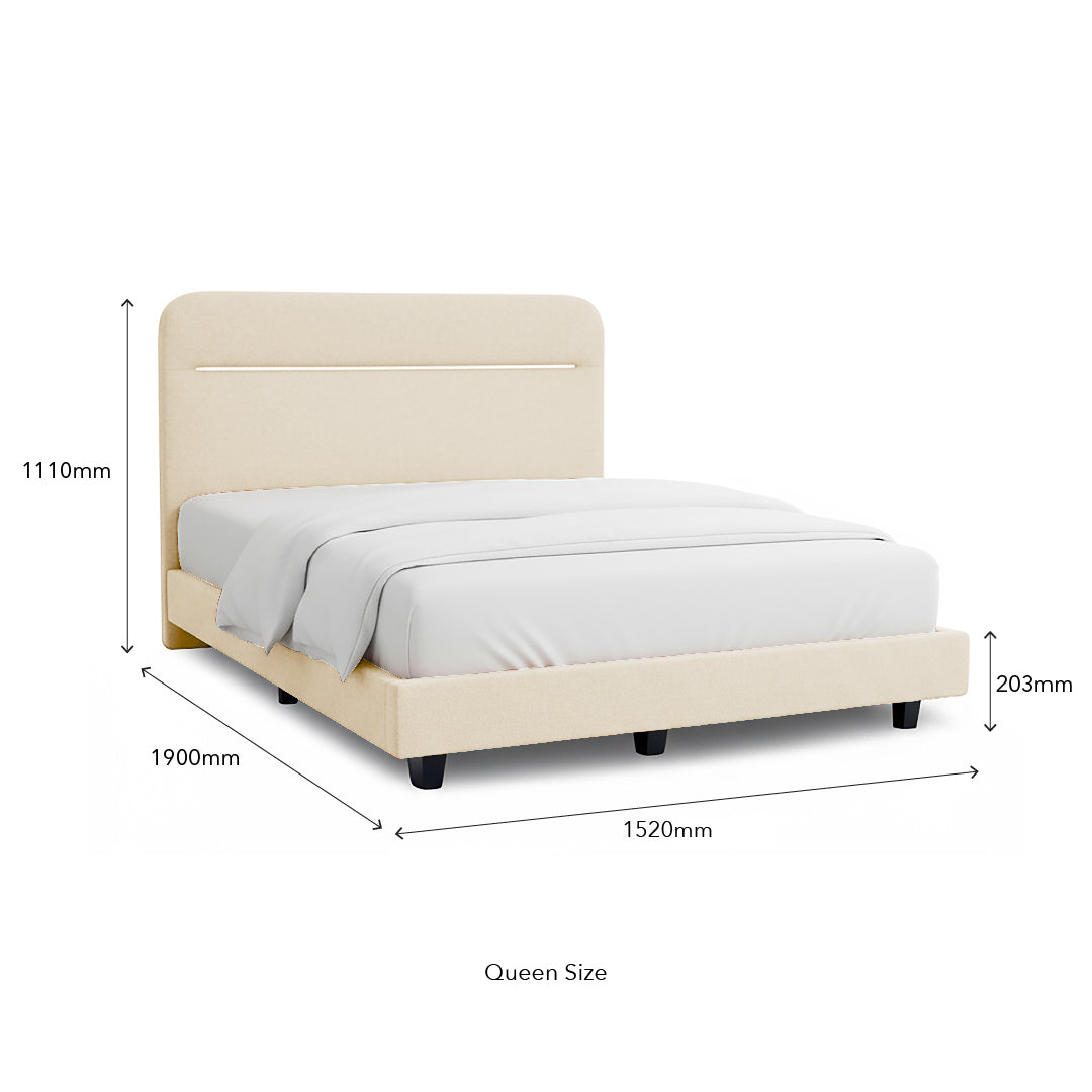 MATTEO Light Beige Bed