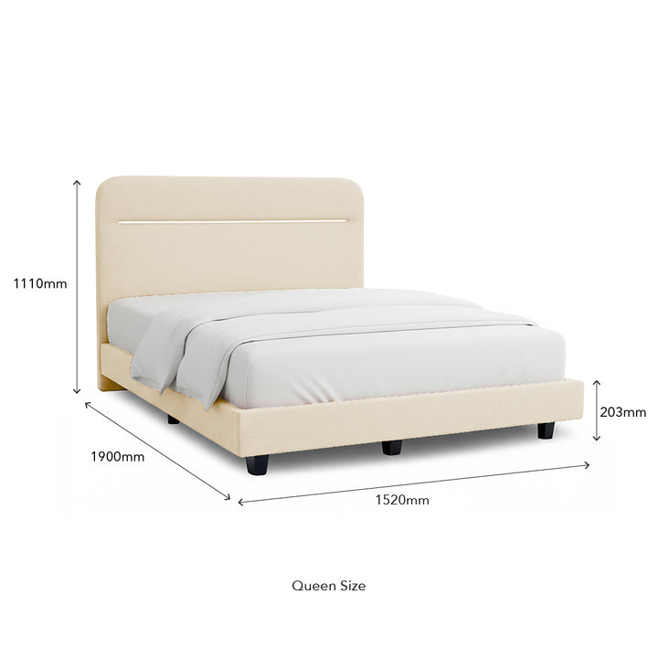 MATTEO Light Beige Bed