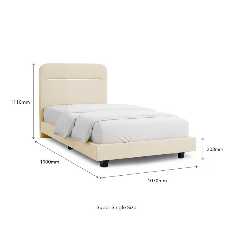 MATTEO Light Beige Bed