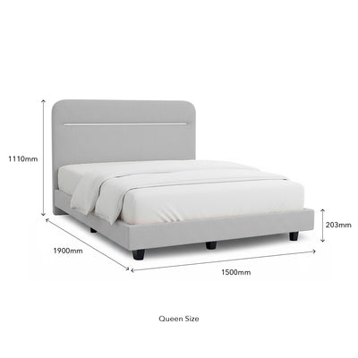 MATTEO Silver Grey Bed