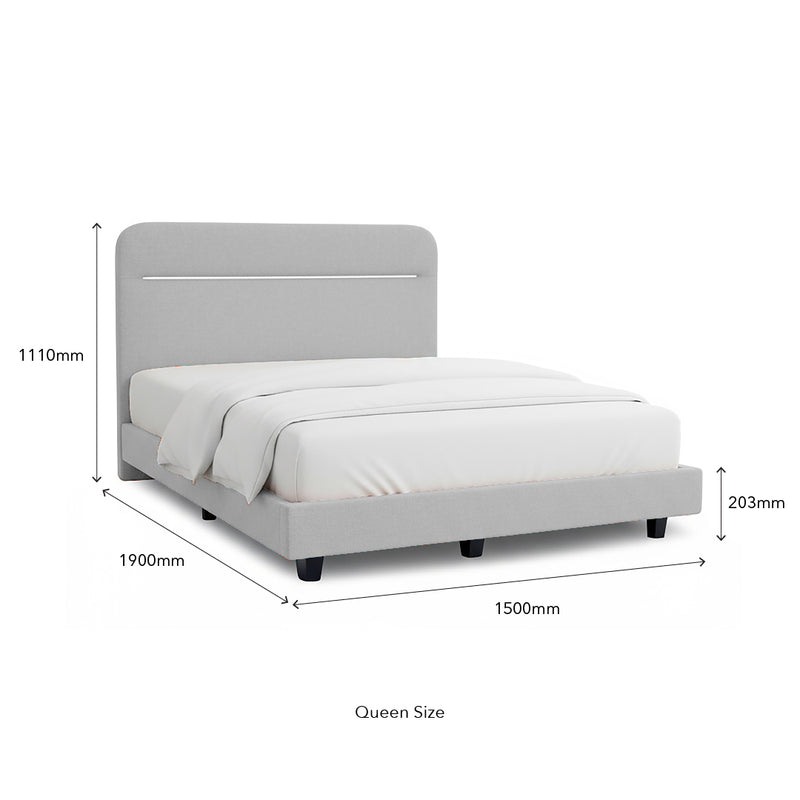 MATTEO Silver Grey Bed