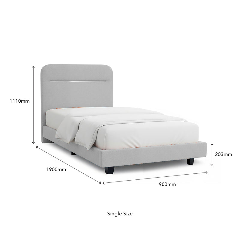 MATTEO Silver Grey Bed