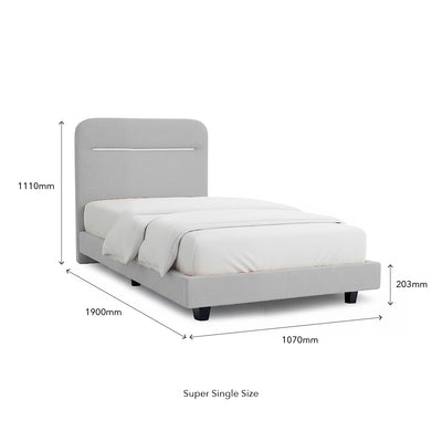 MATTEO Silver Grey Bed