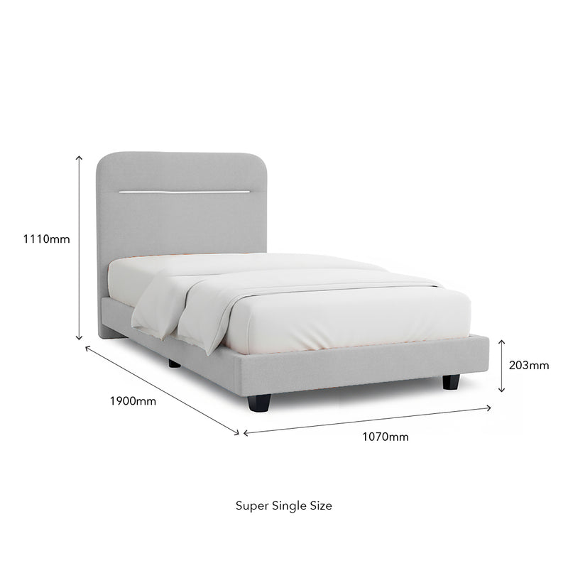 MATTEO Silver Grey Bed