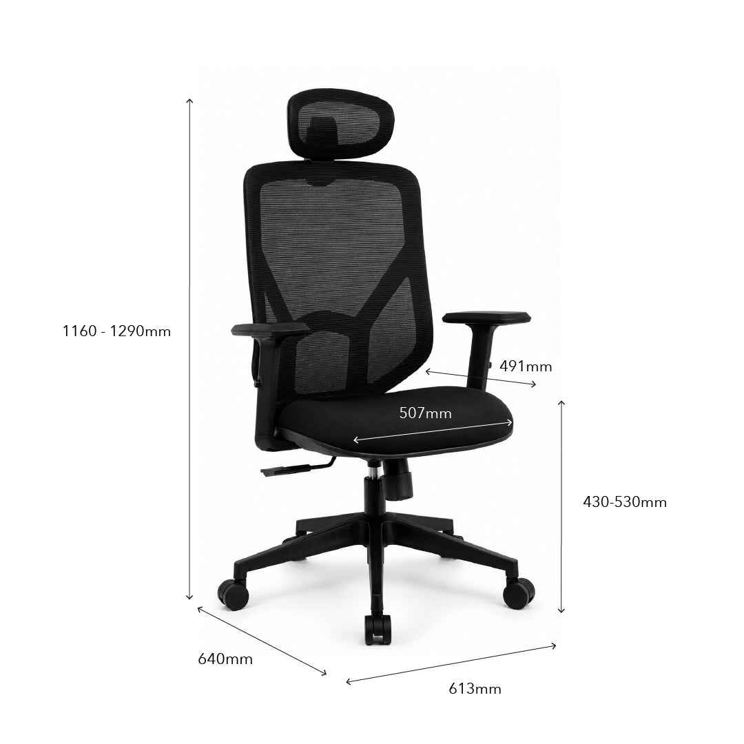 MAVERICK High Back Office Chair Black