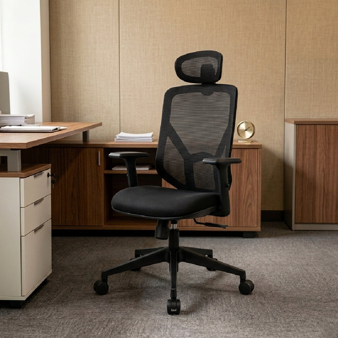 MALLORY Mesh High Back Office Chair Black