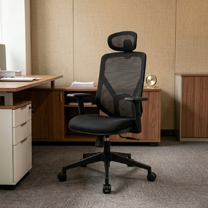 MALLORY Mesh High Back Office Chair Black