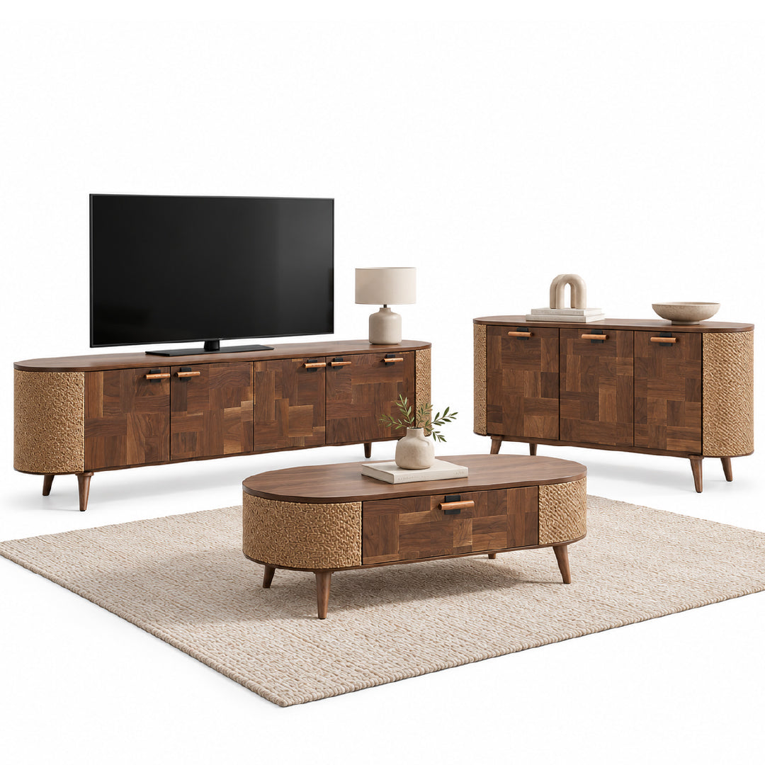 MEGUMI TV Cabinet & Coffee Table with Sideboard
