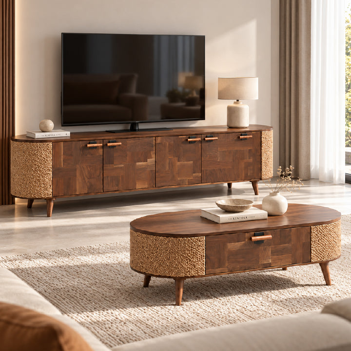 MEGUMI TV Cabinet with Coffee Table