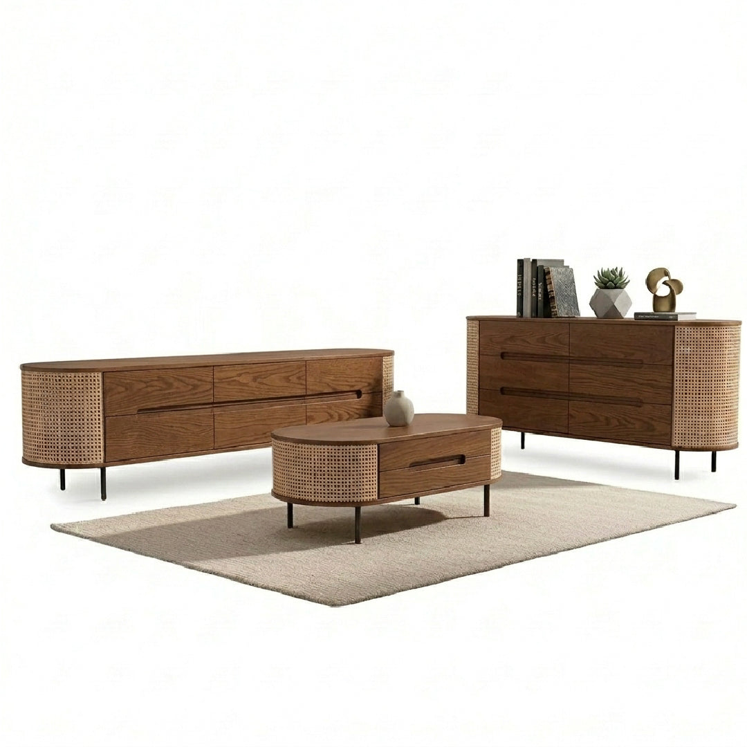 MIDORI TV Cabinet & Coffee Table with Sideboard