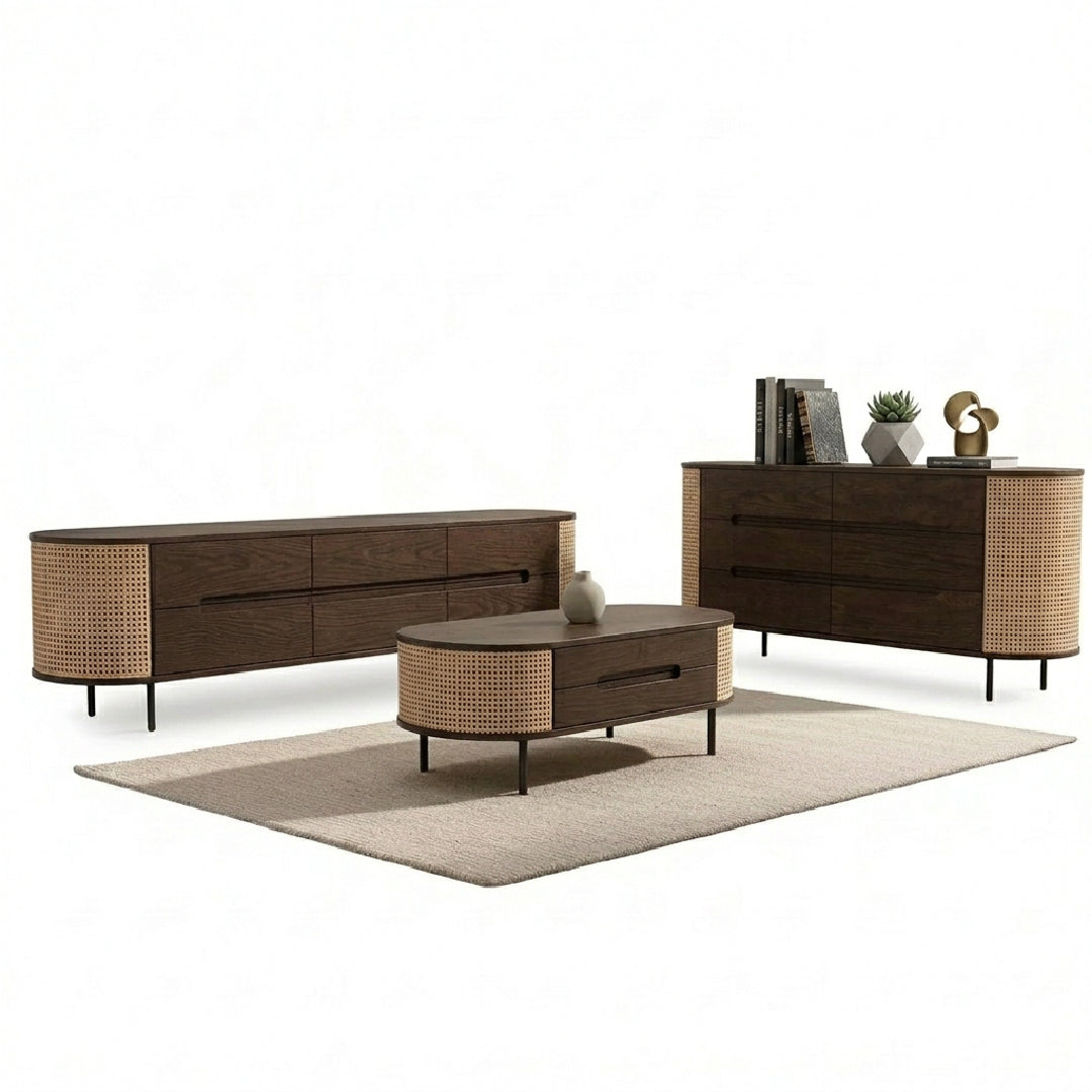 MIDORI TV Cabinet & Coffee Table with Sideboard