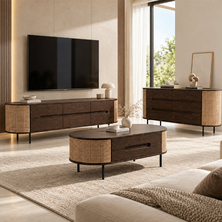 MIDORI TV Cabinet & Coffee Table with Sideboard