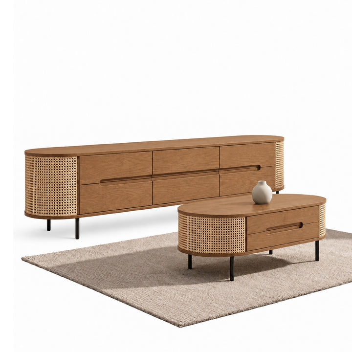 MIDORI TV Cabinet with Coffee Table