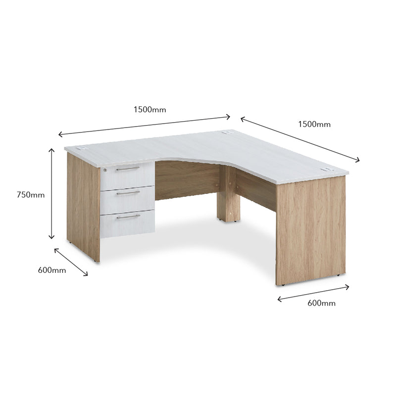 MISSION Universal Desk with Pedestal