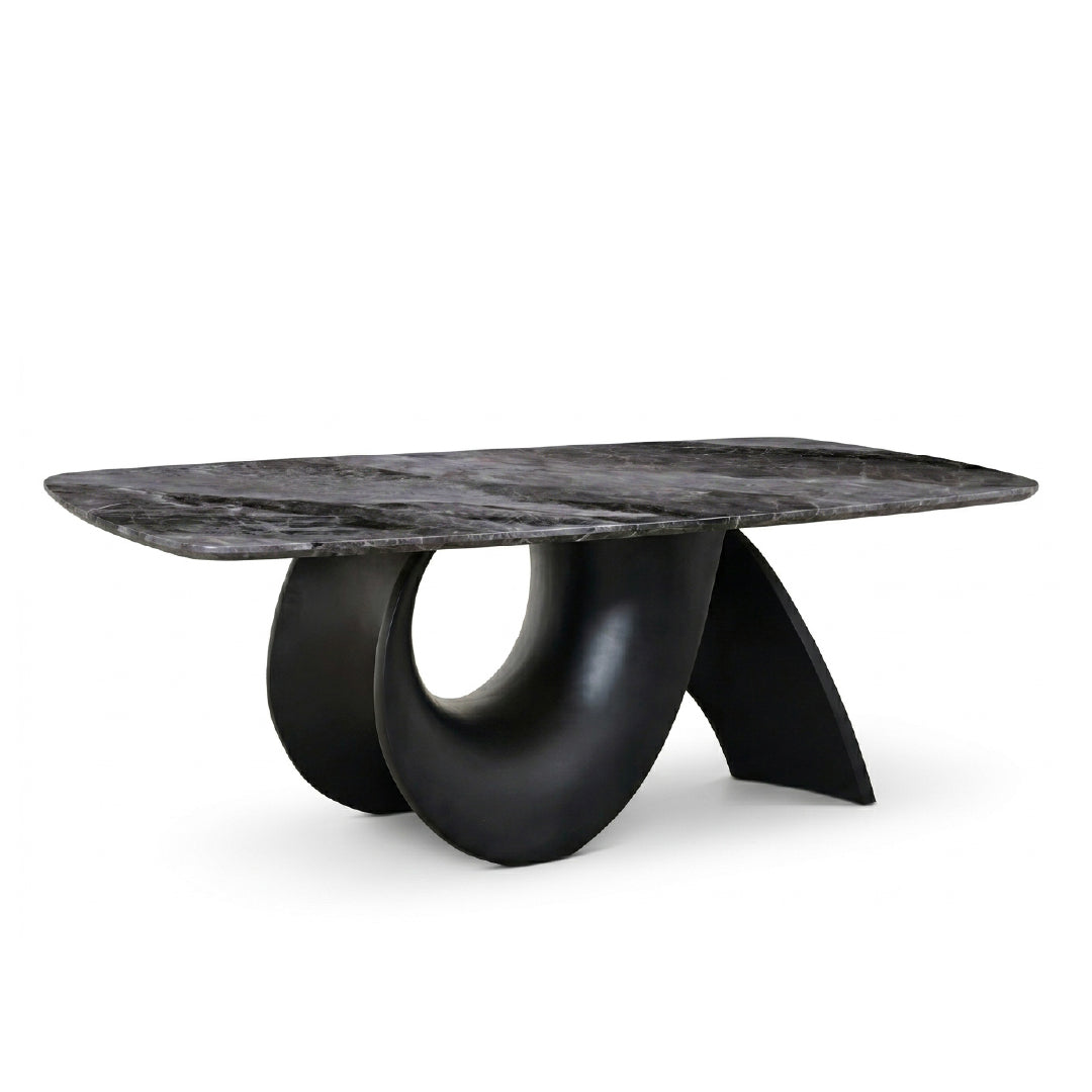 NEALY Crystal Marble Stone Dining Table