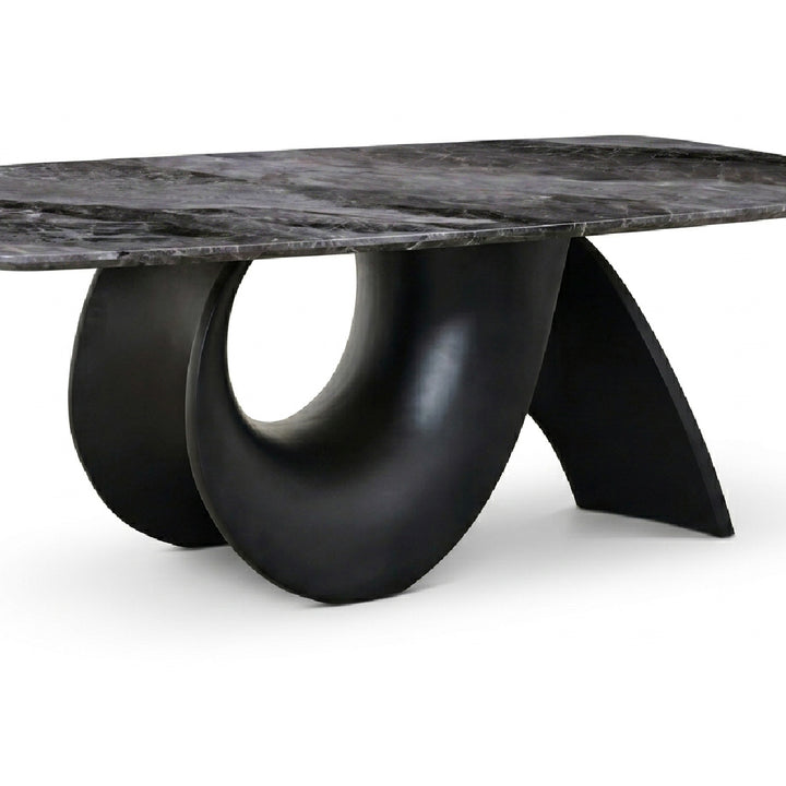 NEALY Crystal Marble Stone Dining Table