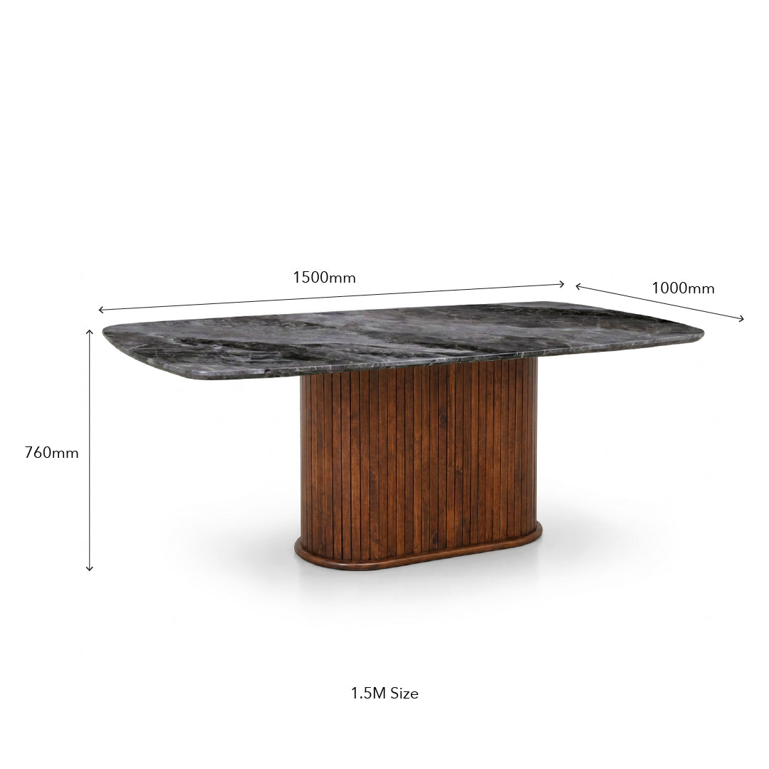 NEALY Crystal Marble Stone Dining Table