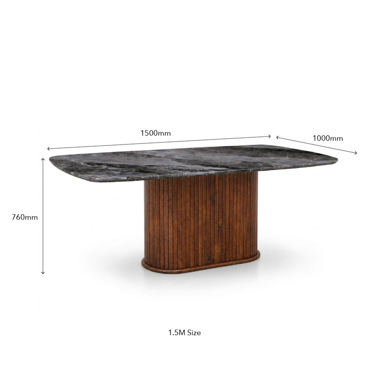NEALY Crystal Marble Stone Dining Table