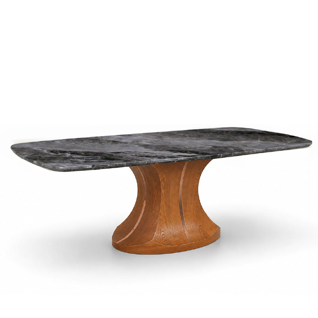 NEALY Crystal Marble Stone Dining Table