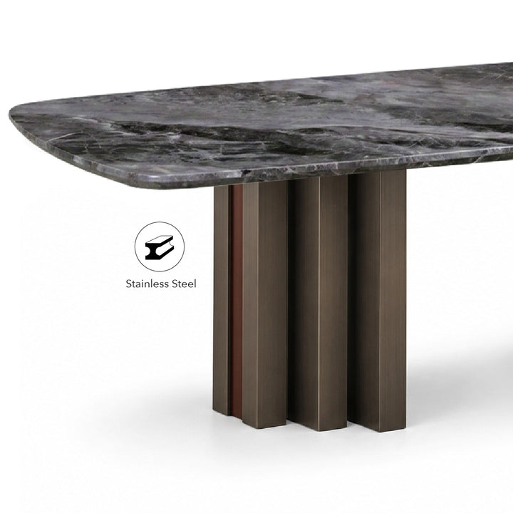 NEALY Crystal Marble Stone Dining Table