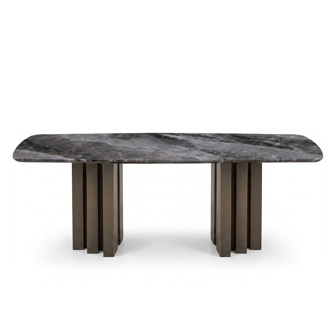 NEALY Crystal Marble Stone Dining Table