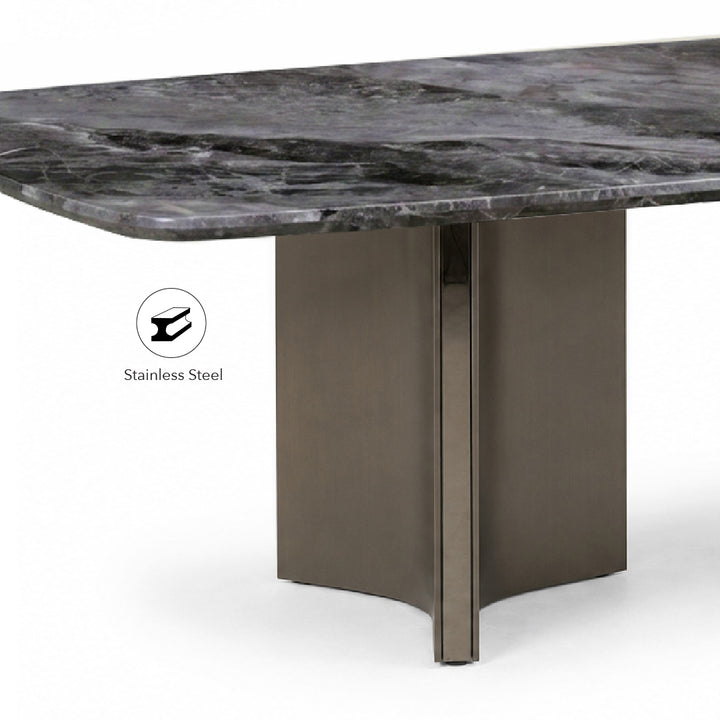 NEALY Crystal Marble Stone Dining Table