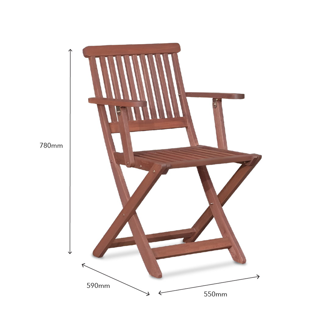 OSAKA II Garden Set with Foldable Arm Chair