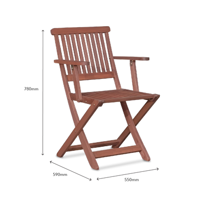 EDEN II Garden Set with Foldable Arm Chair