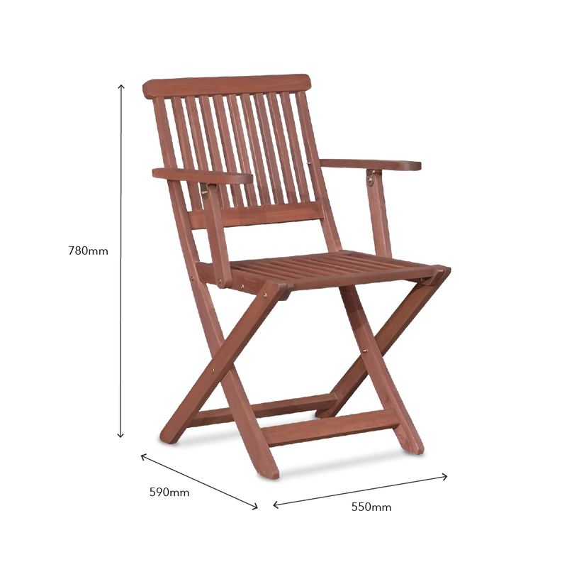 PARIS Garden Set with Foldable Arm Chair