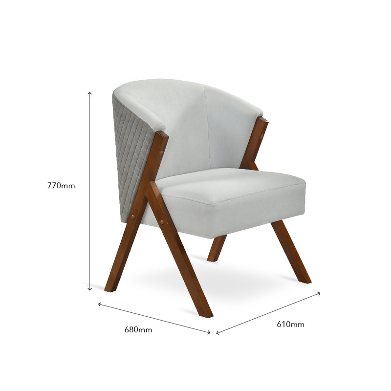 NILOU Lounge Chair Silver
