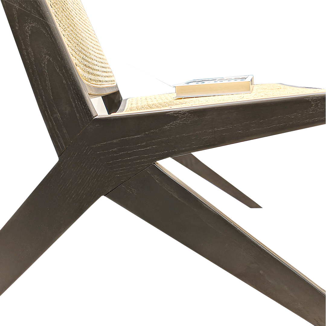 NOAH Rattan Lounge Chair Black Ash