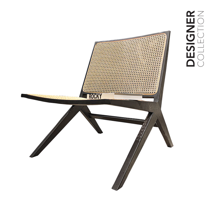 NOAH Rattan Lounge Chair Black Ash