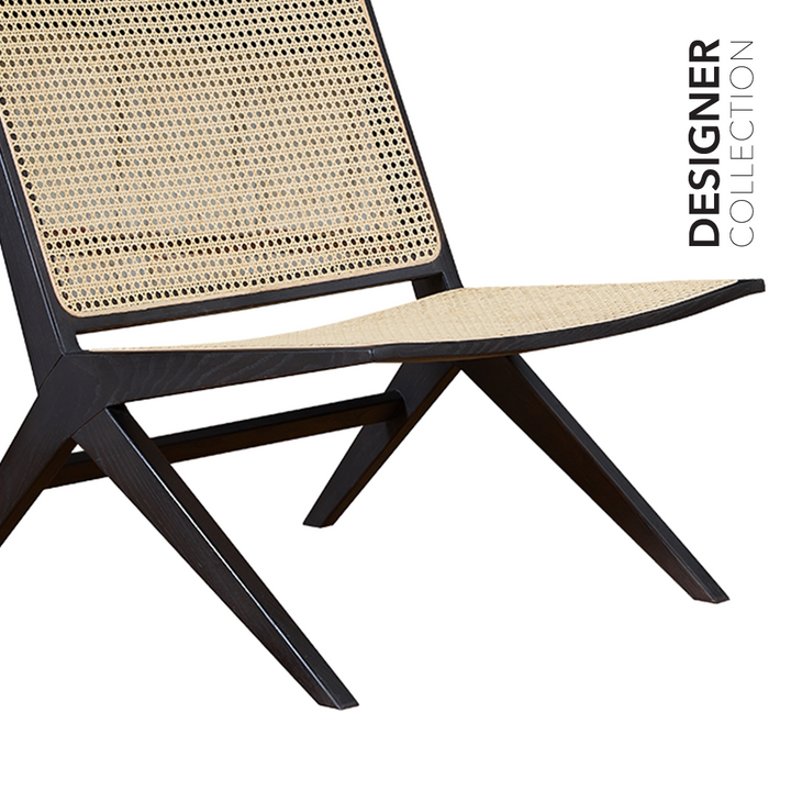 NOAH Rattan Lounge Chair Black Ash