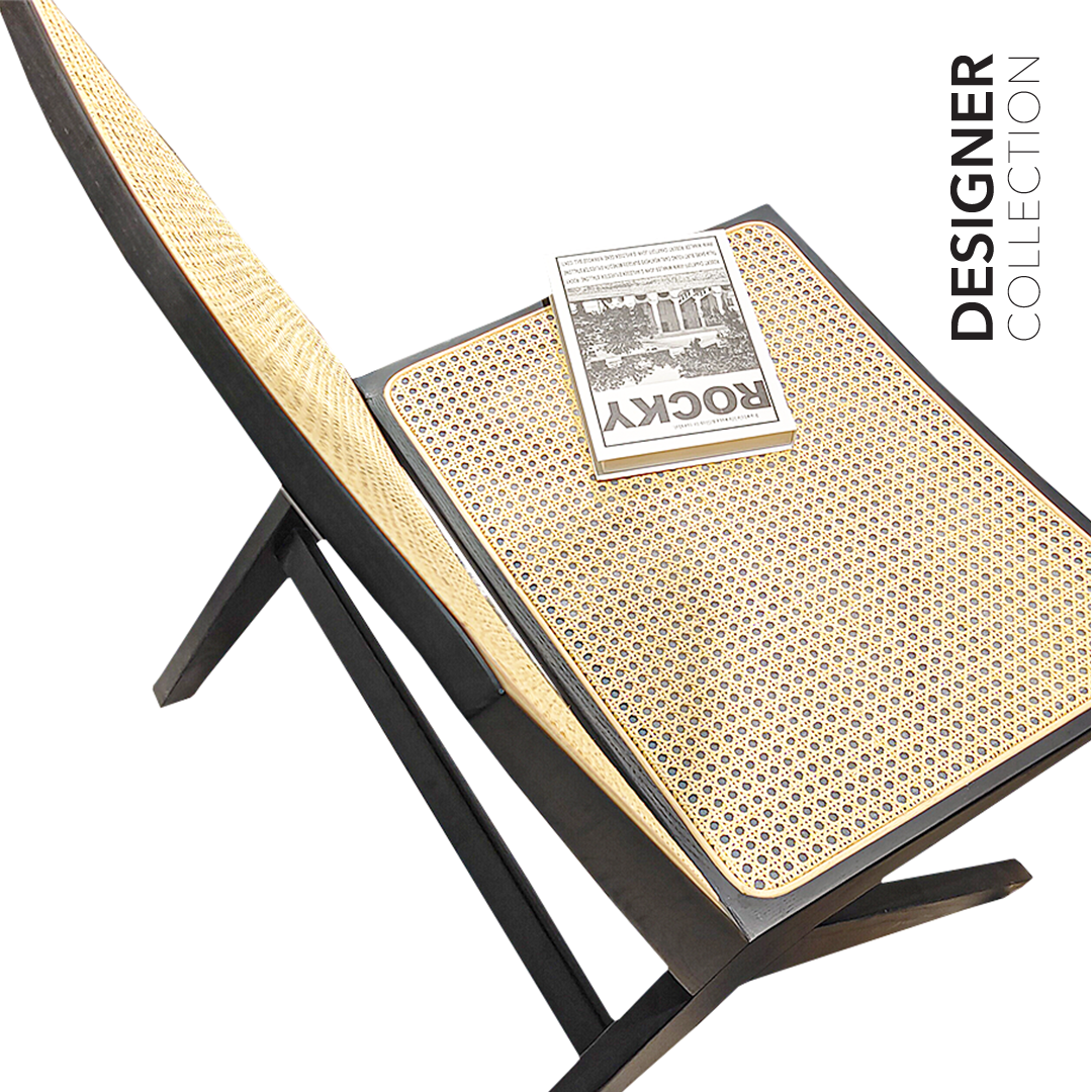 NOAH Rattan Lounge Chair Black Ash