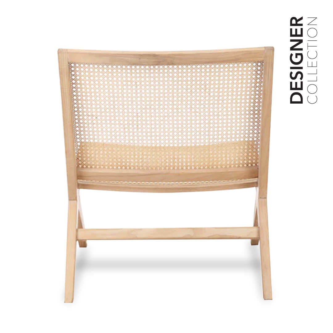NOAH Rattan Lounge Chair White Ash